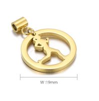 1 Piece Stainless Steel 18K Gold Plated Human main image 2