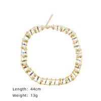 Simple Style Round Freshwater Pearl Copper Beaded Plating 18k Gold Plated Necklace sku image 1