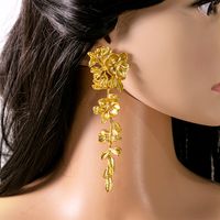1 Pair Elegant Flower Alloy Drop Earrings main image 4