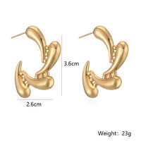 1 Pair Simple Style Commute Geometric Plating Copper 18k Gold Plated Ear Studs main image 3
