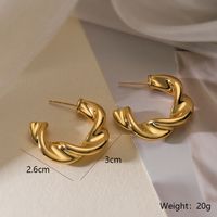 1 Pair Simple Style Commute Geometric Plating Copper 18k Gold Plated Ear Studs main image 2