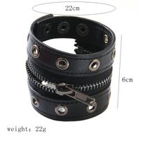 Wholesale Jewelry Retro Novelty Gear Pu Leather Plastic Wristband sku image 4