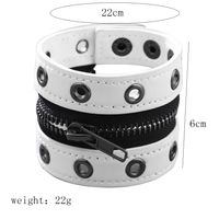 Wholesale Jewelry Retro Novelty Gear Pu Leather Plastic Wristband sku image 5