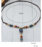 Ethnischer Stil Geometrisch Keramik Perlen Frau Halskette Mit Anhänger main image 2