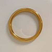 Retro Simple Style Streetwear Solid Color Stainless Steel Plating 14k Gold Plated Bangle main image 4