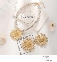 Casual Vacation Flower Alloy Plating Women's Earrings Necklace main image 2