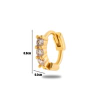 1 Piece Simple Style Classic Style Geometric Plating Inlay Copper Zircon 18k Gold Plated Ear Studs sku image 9
