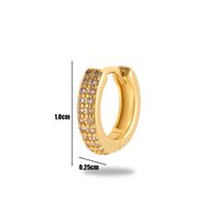 1 Piece Simple Style Classic Style Geometric Plating Inlay Copper Zircon 18k Gold Plated Ear Studs sku image 18