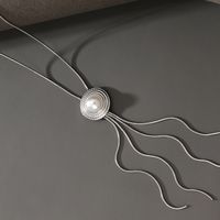 Xuping Simple Style Geometric Stainless Steel Plating Inlay Artificial Pearls Necklace main image 4