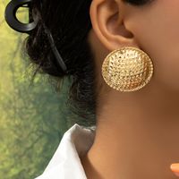 1 Pair Casual Simple Style Round Plating Alloy Ear Studs main image 3
