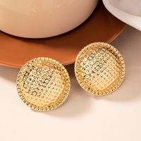 1 Pair Casual Simple Style Round Plating Alloy Ear Studs main image 1