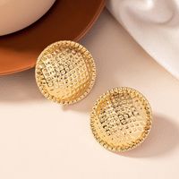 1 Pair Casual Simple Style Round Plating Alloy Ear Studs main image 5