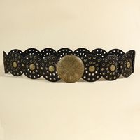 Vintage Style Roman Style British Style Round Pu Leather Women's Woven Belts sku image 2