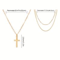 Simple Style Cross Alloy Plating Gold Plated Silver Plated Women's Necklace main image 8
