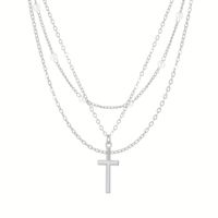 Simple Style Cross Alloy Plating Gold Plated Silver Plated Women's Necklace sku image 2