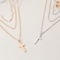 Simple Style Cross Alloy Plating Gold Plated Silver Plated Women's Necklace main image 2