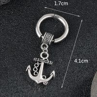 1 Piece Retro Punk Anchor Plating Stainless Steel Drop Earrings main image 2
