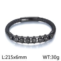 Streetwear Round Titanium Steel Braid Bracelets sku image 3