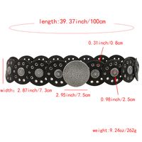 Classical Vacation Roman Style Round Pu Leather Rivet Women's Woven Belts main image 3