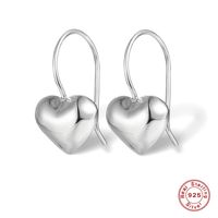 1 Pair Elegant Vintage Style Simple Style Heart Shape Plating Sterling Silver Drop Earrings main image 6