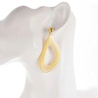 1 Pair Simple Style Classic Style Water Droplets Plating Stainless Steel None Gold Plated Drop Earrings main image 3