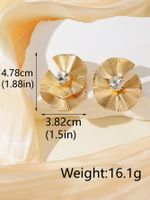 1 Pair Simple Style Solid Color Plating Iron Ear Studs sku image 8