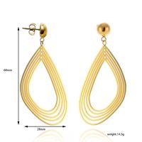 1 Pair Simple Style Classic Style Water Droplets Plating Stainless Steel None Gold Plated Drop Earrings main image 2