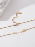 Stainless Steel 18K Gold Plated Simple Style Arrow Bow Knot Pendant Necklace main image 4