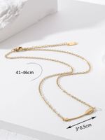 Stainless Steel 18K Gold Plated Simple Style Arrow Bow Knot Pendant Necklace main image 3