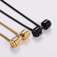 304 Stainless Steel 18K Gold Plated Casual Barbell main image 5