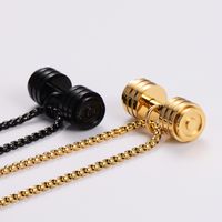 304 Stainless Steel 18K Gold Plated Casual Barbell main image 4
