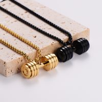 304 Stainless Steel 18K Gold Plated Casual Barbell main image 7