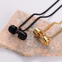 304 Stainless Steel 18K Gold Plated Casual Barbell main image 1