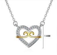 Simple Style Heart Shape Copper Inlay Zircon Pendant Necklace main image 2