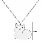 Cute Solid Color Copper Plating Gold Plated Pendant Necklace main image 2