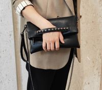 Women's Medium Pu Leather Solid Color Vintage Style Streetwear Square Zipper Shoulder Bag Crossbody Bag Square Bag sku image 1