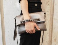 Women's Medium Pu Leather Solid Color Vintage Style Streetwear Square Zipper Shoulder Bag Crossbody Bag Square Bag sku image 4