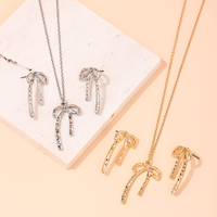 Sweet Simple Style Bow Knot Alloy Shiny Metallic Plating Women's Jewelry Set main image 1