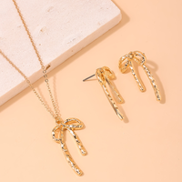 Sweet Simple Style Bow Knot Alloy Shiny Metallic Plating Women's Jewelry Set sku image 1