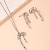 Sweet Simple Style Bow Knot Alloy Shiny Metallic Plating Women's Jewelry Set sku image 2