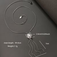 Xuping Style Simple Géométrique Acier Inoxydable Placage Incruster Perles Artificielles Collier sku image 1