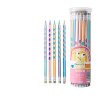 1 Set Round Dots Class Learning Wood Cute Pencil main image 2