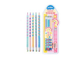 1 Set Round Dots Class Learning Wood Cute Pencil main image 4