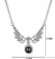 Simple Style Printing Copper Inlay Zircon Pendant Necklace main image 2