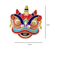 Chinoiserie Lion Alloy Enamel Plating Jewelry Accessories main image 2