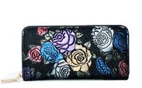 Women's Flower Pu Leather Zipper Wallets sku image 1