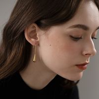 1 Pair Simple Style Water Droplets Plating 304 Stainless Steel 18K Gold Plated Drop Earrings main image 6