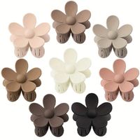 Women's Casual Solid Color Flower Plastic Hair Claws sku image 1