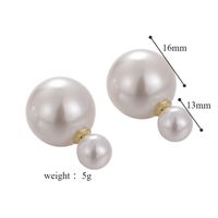 1 Pair Elegant Round Inlay Resin Artificial Pearls Ear Studs main image 2