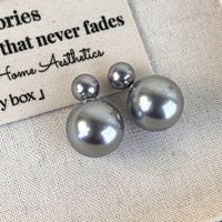 1 Pair Elegant Round Inlay Resin Artificial Pearls Ear Studs main image 10